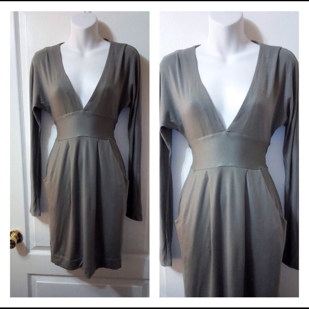WILFRED  Aritzia Gray Pocket Dress
